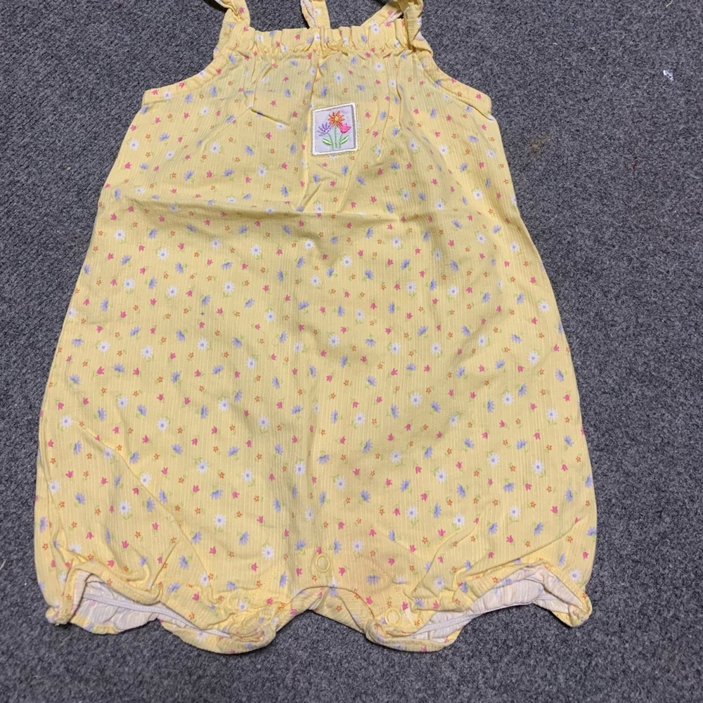 Floral Baby Girl Overall Shorts